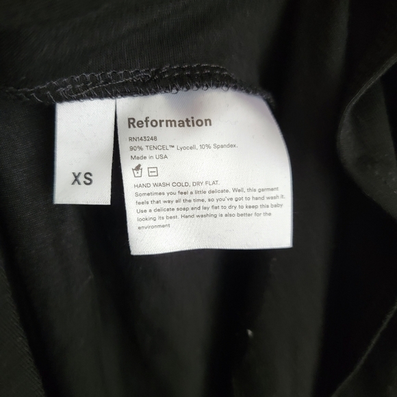 Reformation Sage Wrap Dress in Black size XS NWT - Picture 8 of 8